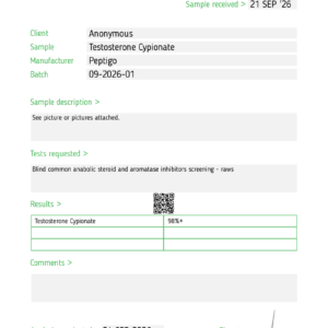 Testosterone Cypionate 250mg